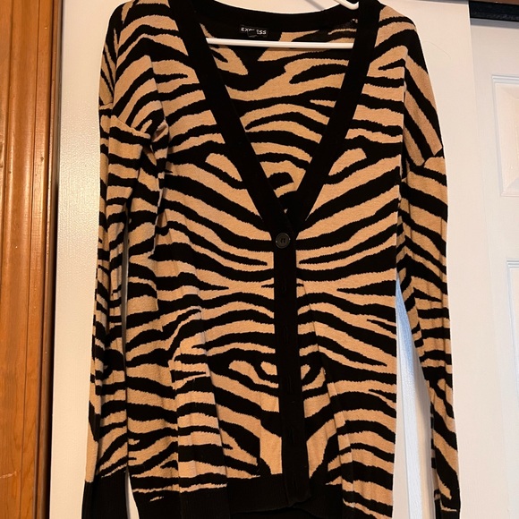 Express Sweaters - Womens Express Button Up Cardigan